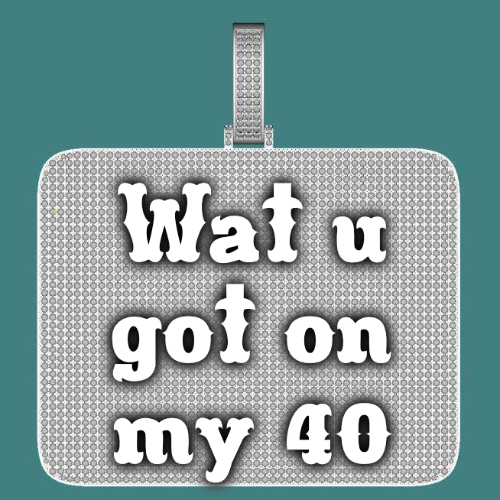 CUSTOM LETTER NECKLACE 3D BIG SQUARE