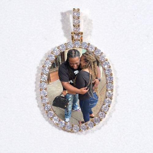 3D Oval Custom Picture Pendant