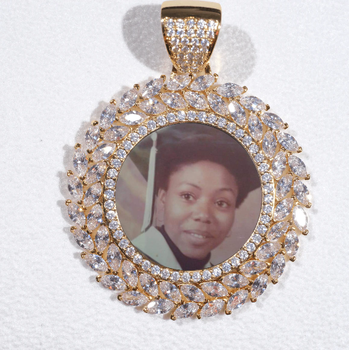 Large 3D Wheat Ear Custom Picture Pendant