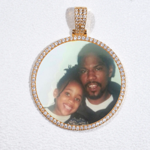 MEDIUM 3D CIRCLE CUSTOM PICTURE PENDANT