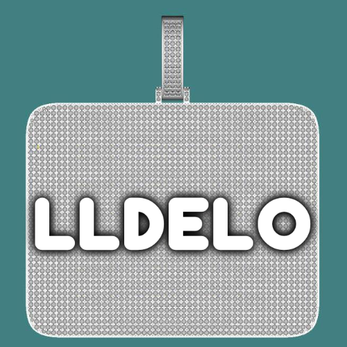 CUSTOM LETTER NECKLACE 3D BIG SQUARE