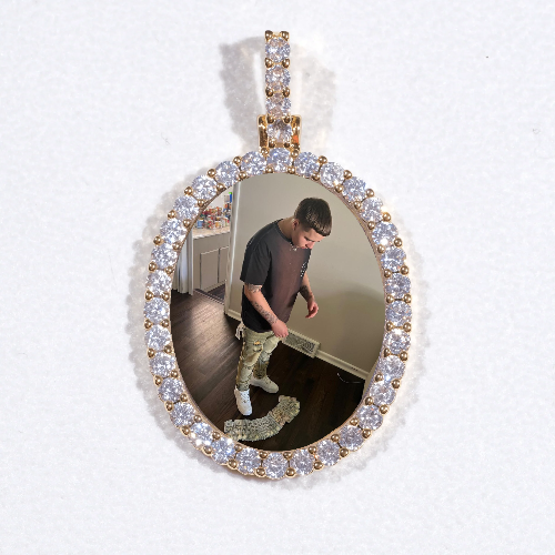 3D Oval Custom Picture Pendant