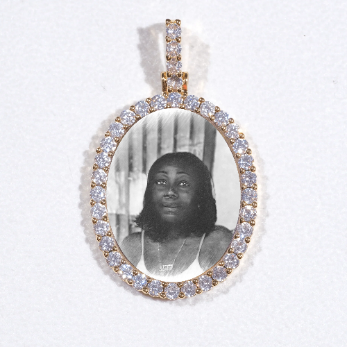 3D Oval Custom Picture Pendant