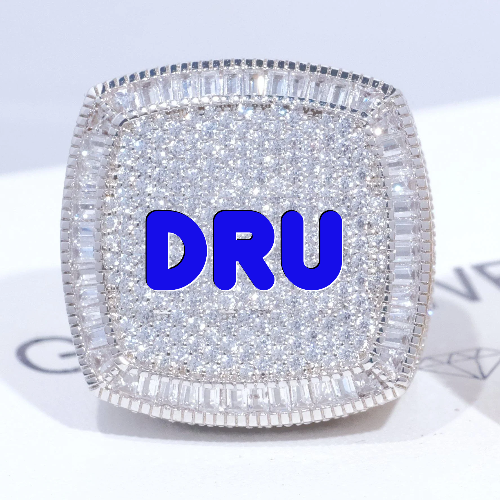 CUSTOM LETTER 3D ICED RING