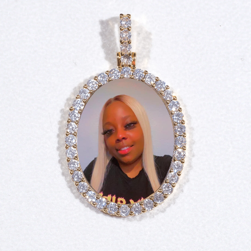 3D Oval Custom Picture Pendant