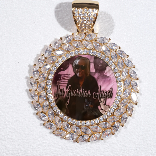 Large 3D Wheat Ear Custom Picture Pendant