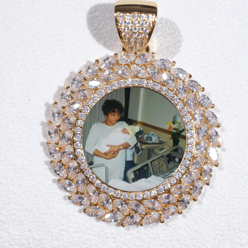 Large 3D Wheat Ear Custom Picture Pendant