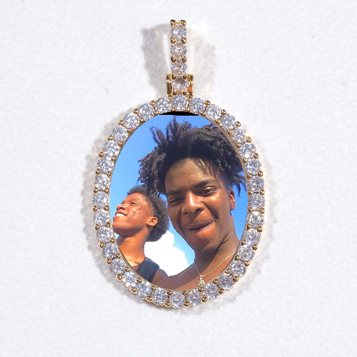 3D Oval Custom Picture Pendant