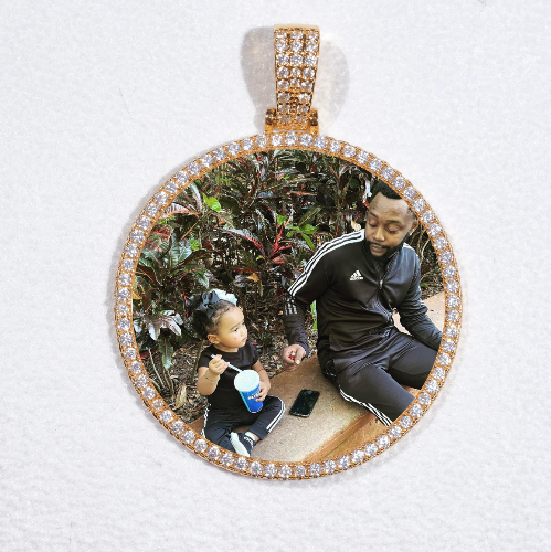 MEDIUM 3D CIRCLE CUSTOM PICTURE PENDANT
