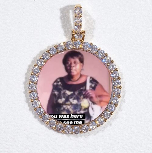 3D CIRCLE CUSTOM PICTURE PENDANT SMALL SIZE