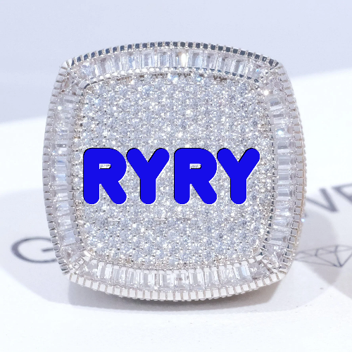 CUSTOM LETTER 3D ICED RING