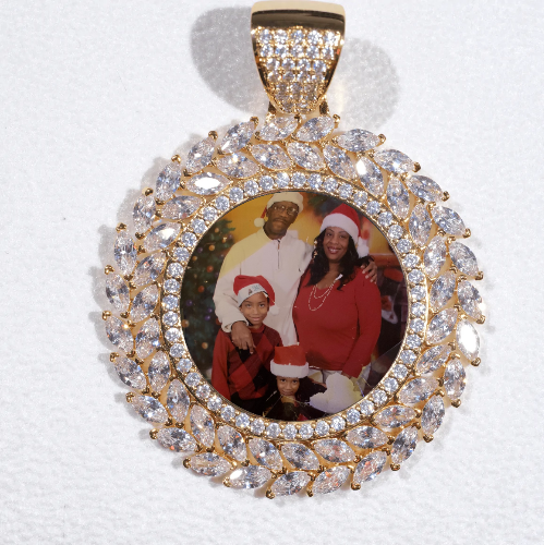 Large 3D Wheat Ear Custom Picture Pendant