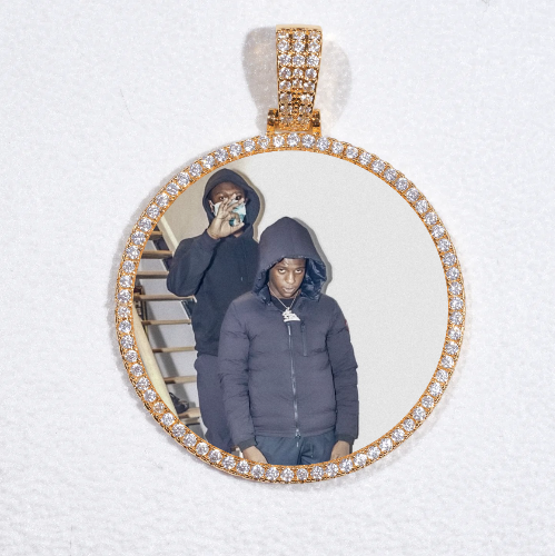 MEDIUM 3D CIRCLE CUSTOM PICTURE PENDANT