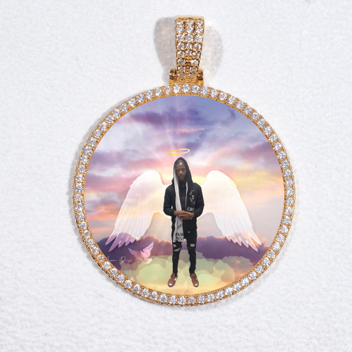MEDIUM 3D CIRCLE CUSTOM PICTURE PENDANT