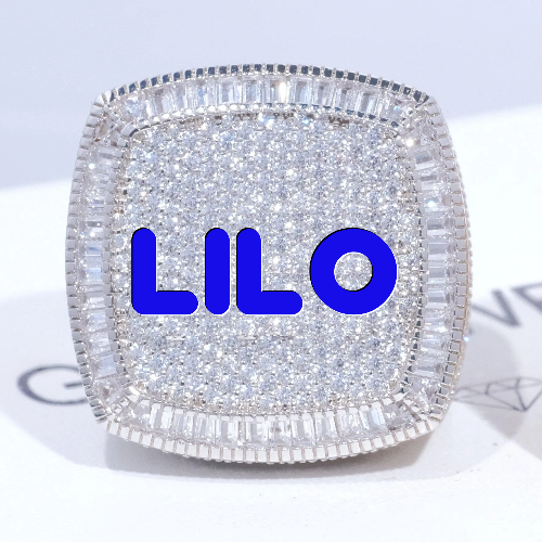 CUSTOM LETTER 3D ICED RING