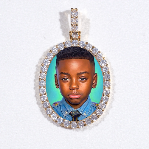 3D Oval Custom Picture Pendant