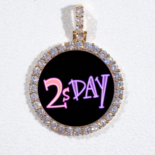3D CIRCLE CUSTOM PICTURE PENDANT SMALL SIZE