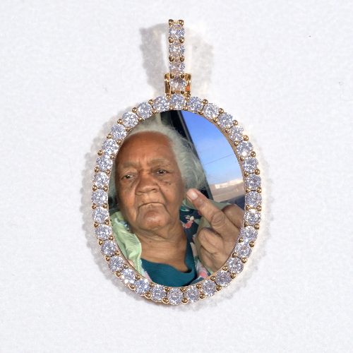 3D Oval Custom Picture Pendant