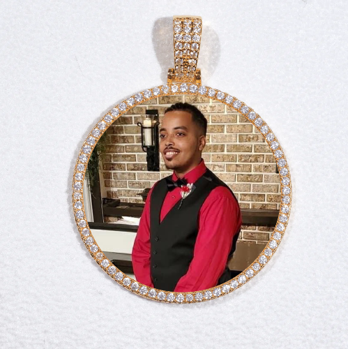 MEDIUM 3D CIRCLE CUSTOM PICTURE PENDANT