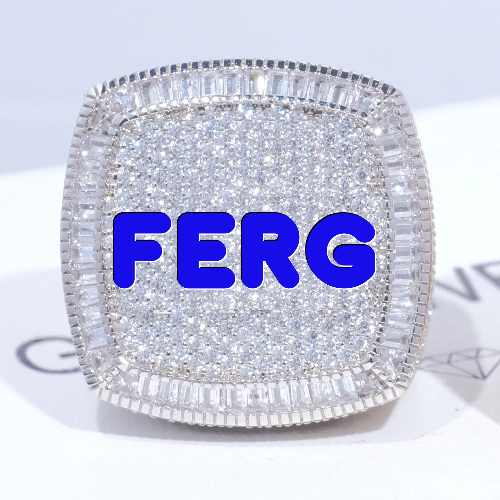 CUSTOM LETTER 3D ICED RING