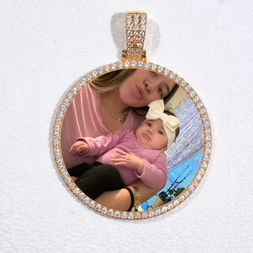 MEDIUM 3D CIRCLE CUSTOM PICTURE PENDANT