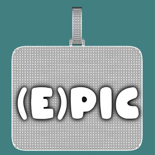 CUSTOM LETTER NECKLACE 3D BIG SQUARE