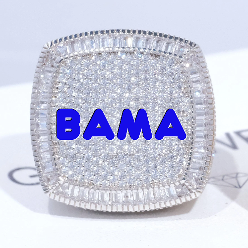CUSTOM LETTER 3D ICED RING