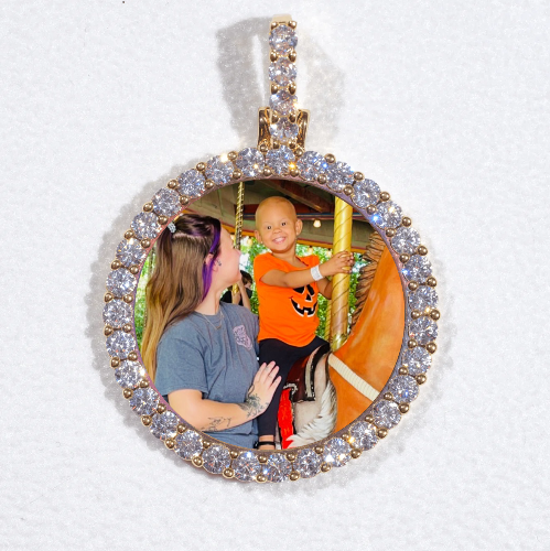 3D CIRCLE CUSTOM PICTURE PENDANT SMALL SIZE