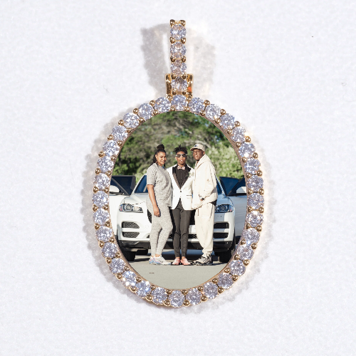 3D Oval Custom Picture Pendant
