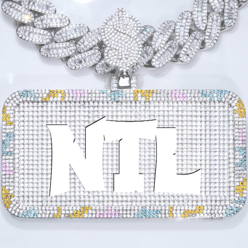 CUSTOM LETTER NECKLACE 3D COLORFUL SQUARE