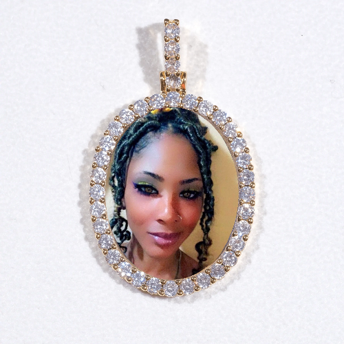 3D Oval Custom Picture Pendant