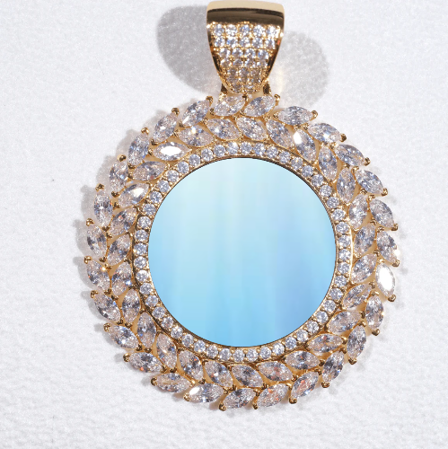 Large 3D Wheat Ear Custom Picture Pendant