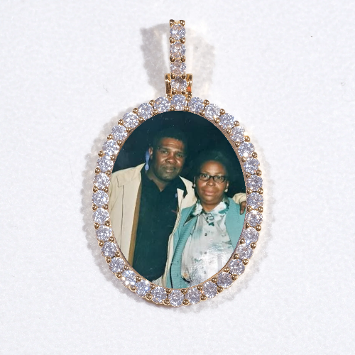 3D Oval Custom Picture Pendant