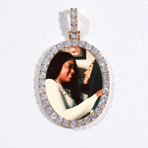3D Oval Custom Picture Pendant