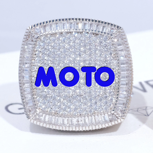 CUSTOM LETTER 3D ICED RING