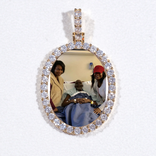 3D Oval Custom Picture Pendant