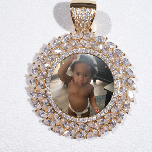 Large 3D Wheat Ear Custom Picture Pendant