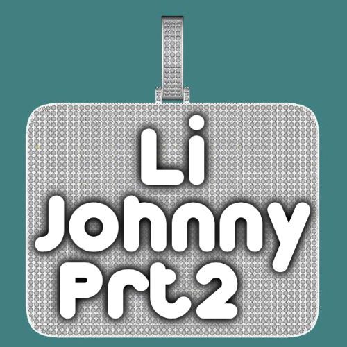 CUSTOM LETTER NECKLACE 3D BIG SQUARE
