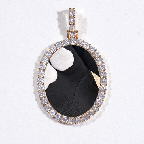 3D Oval Custom Picture Pendant