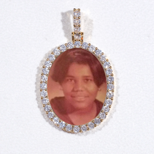 3D Oval Custom Picture Pendant