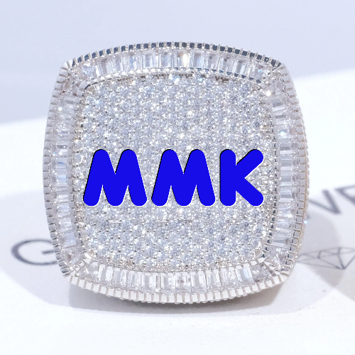 CUSTOM LETTER 3D ICED RING