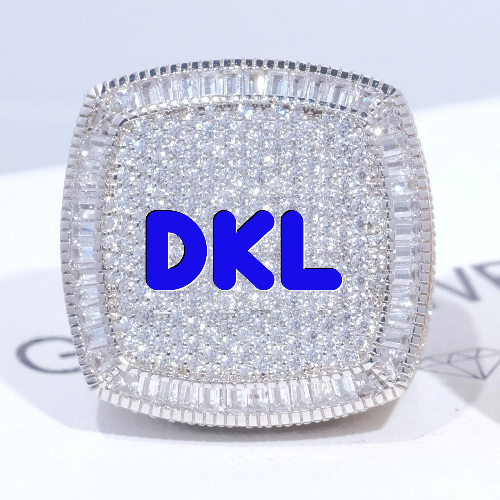 CUSTOM LETTER 3D ICED RING