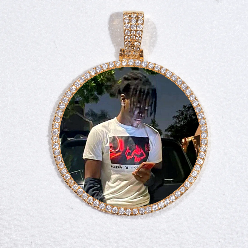 MEDIUM 3D CIRCLE CUSTOM PICTURE PENDANT