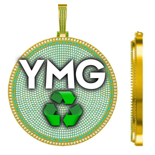 CUSTOM LETTER NECKLACE 3D BIG DISC