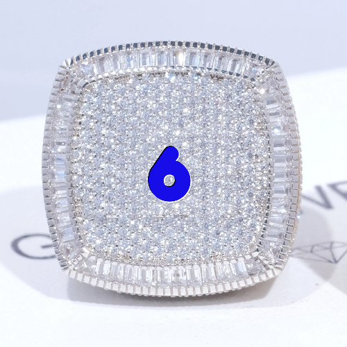 CUSTOM LETTER 3D ICED RING