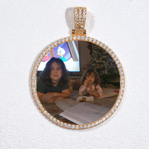 MEDIUM 3D CIRCLE CUSTOM PICTURE PENDANT