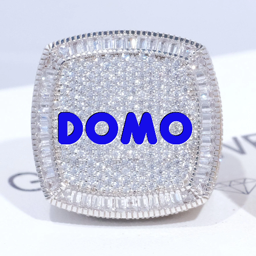 CUSTOM LETTER 3D ICED RING