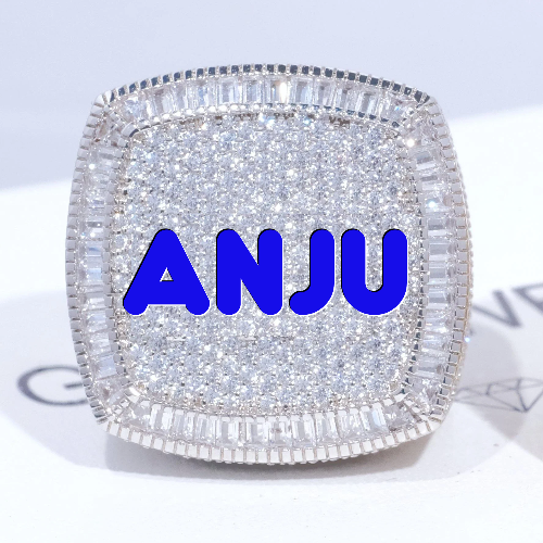 CUSTOM LETTER 3D ICED RING