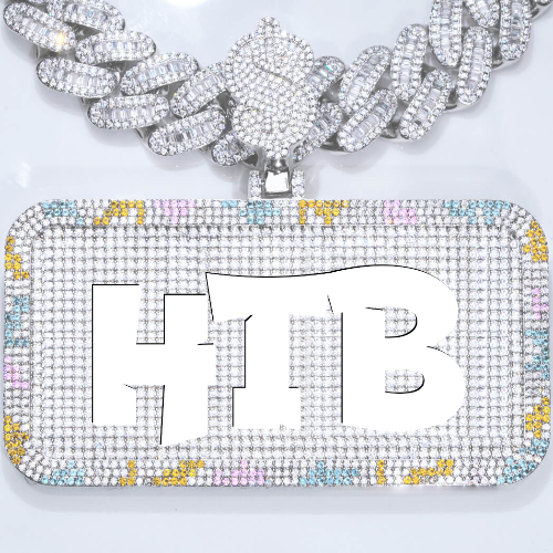 CUSTOM LETTER NECKLACE 3D COLORFUL SQUARE