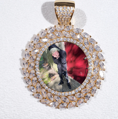 Large 3D Wheat Ear Custom Picture Pendant